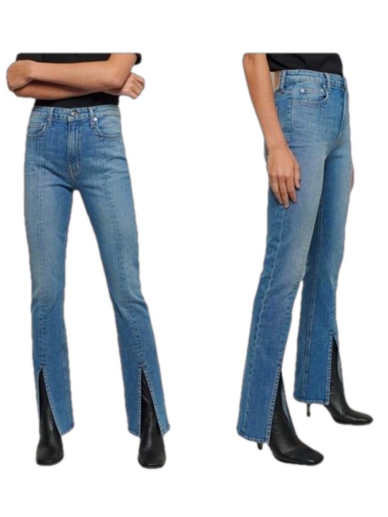 10 Crosby Derek Lam Denim - Derek Lam 10 Crosby Lucia Front Slit High Waist Italian Denim Jeans Size 29 New